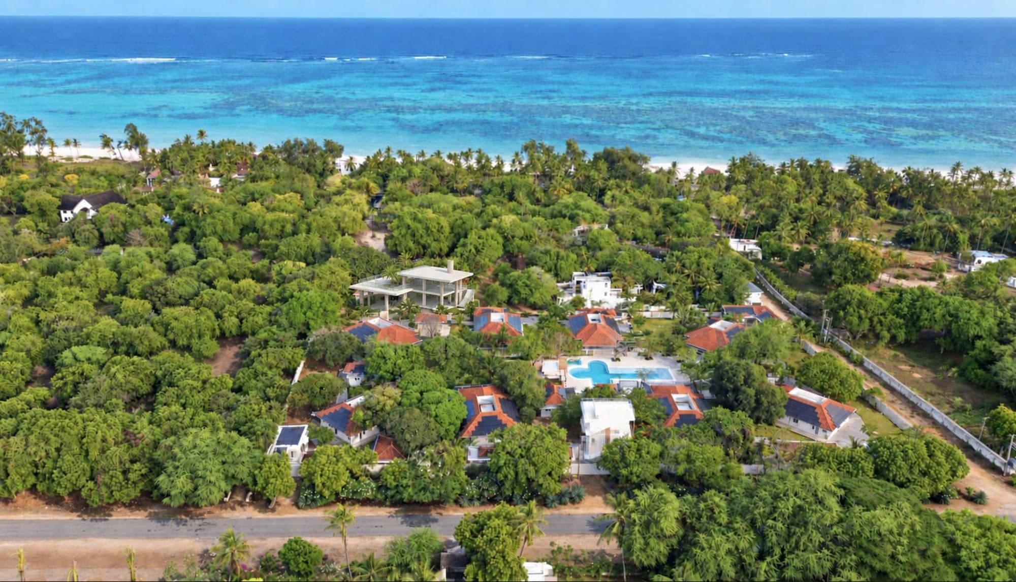 Maya Ilai eco retreat compound pool — Kilifi, Kenya